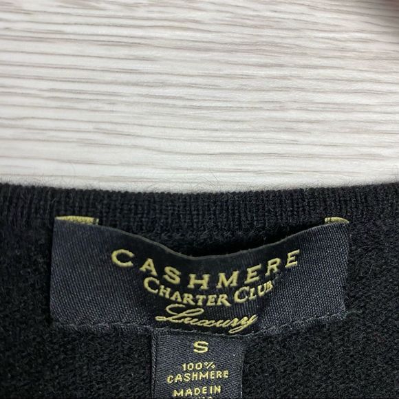 Charter Club luxury Black Cashmeres Peplum sweater - Picture 5 of 8